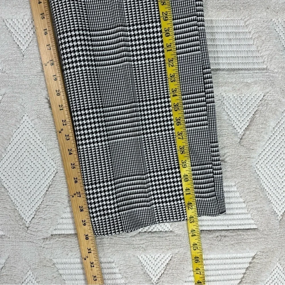 CYNTHIA ROWLEY Pants Sz 6 Houndstooth High Rise Trouser - Picture 10 of 14